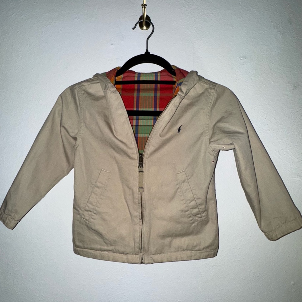Vintage 90's Polo Ralph Lauren Reversible Toddler Kids Jacket
